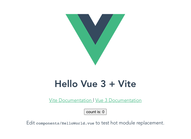 Vite + Vue.js Hello World page